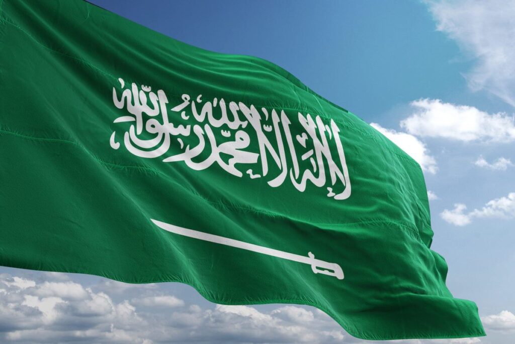 علم السعودية اخضر 3